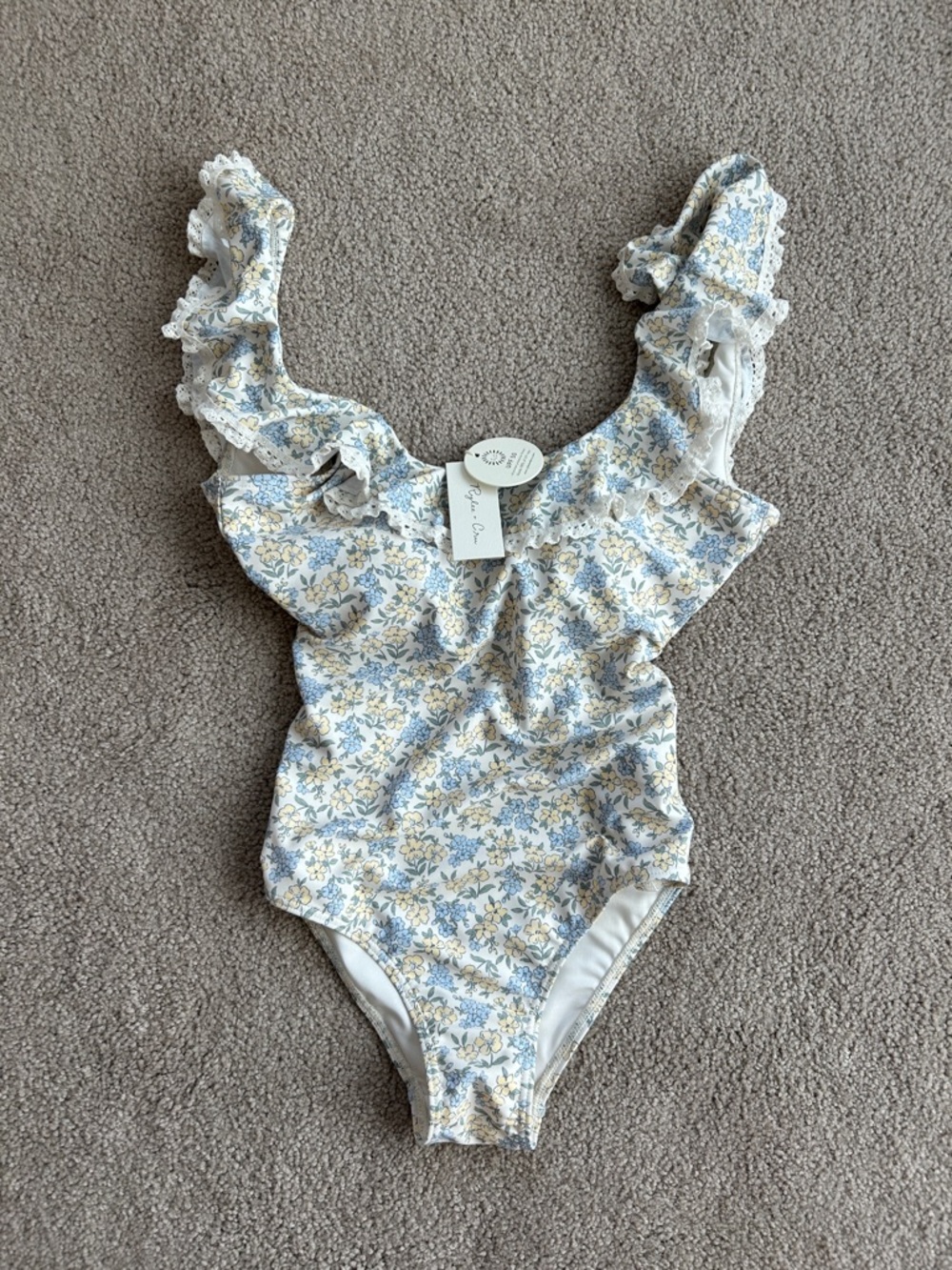 Rylee + Cru Floral Ruffle One-Piece - Women’s XS NWT